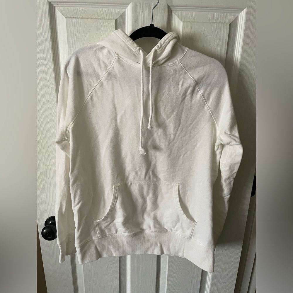 Goodfellow & Co White Hooded Sweatshirt Size Medium